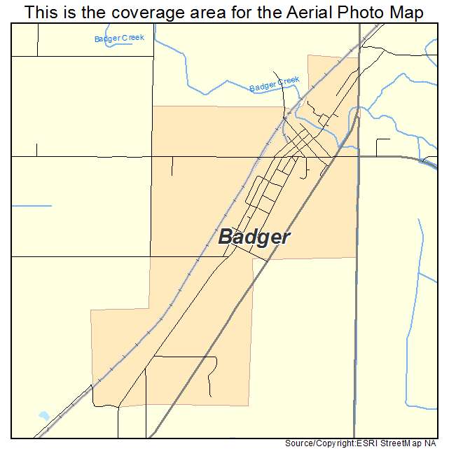 Badger, MN location map 