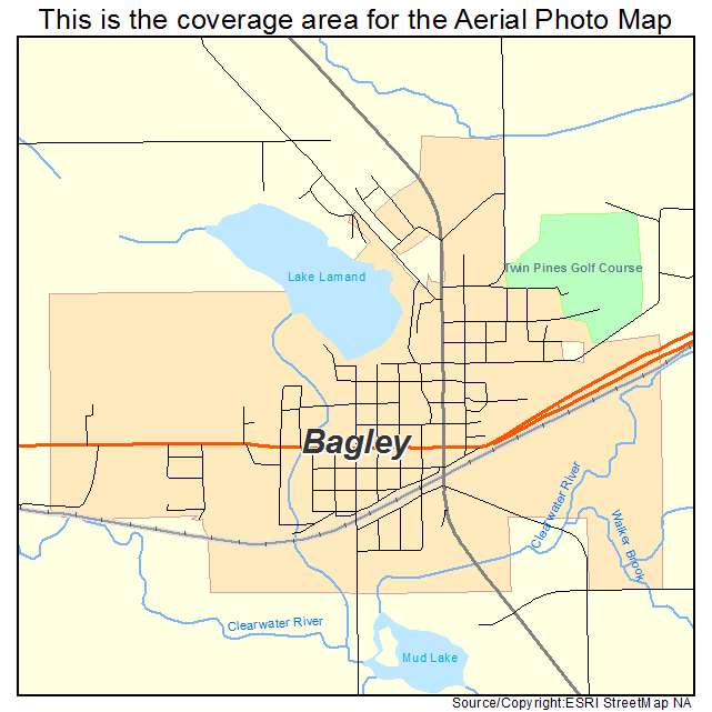 Bagley, MN location map 