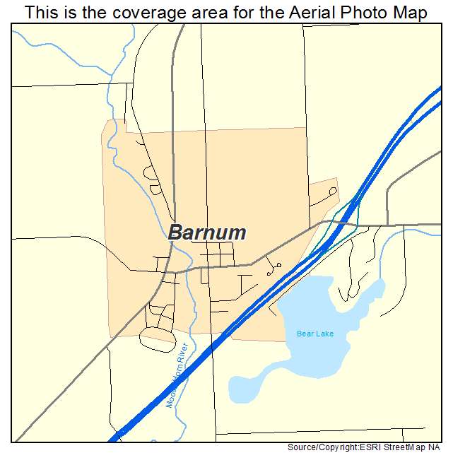 Barnum, MN location map 