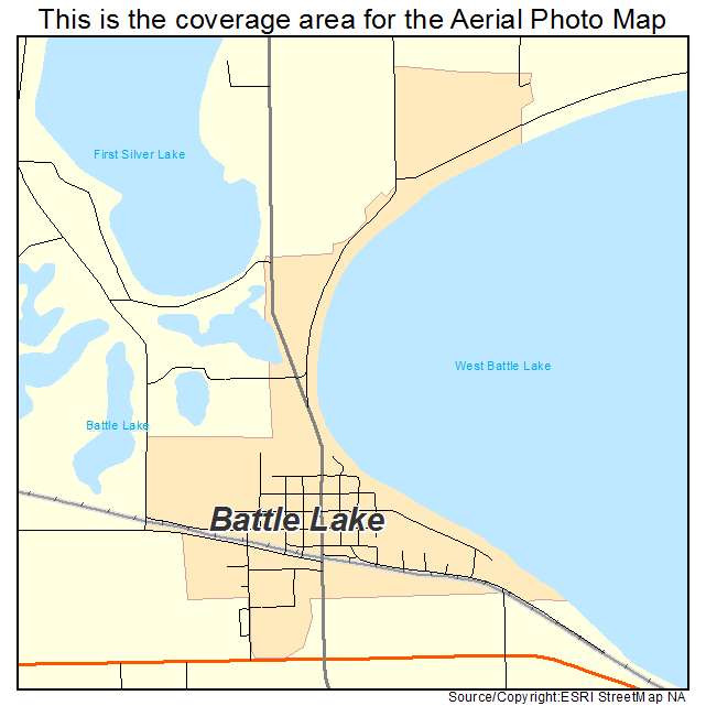 Battle Lake, MN location map 