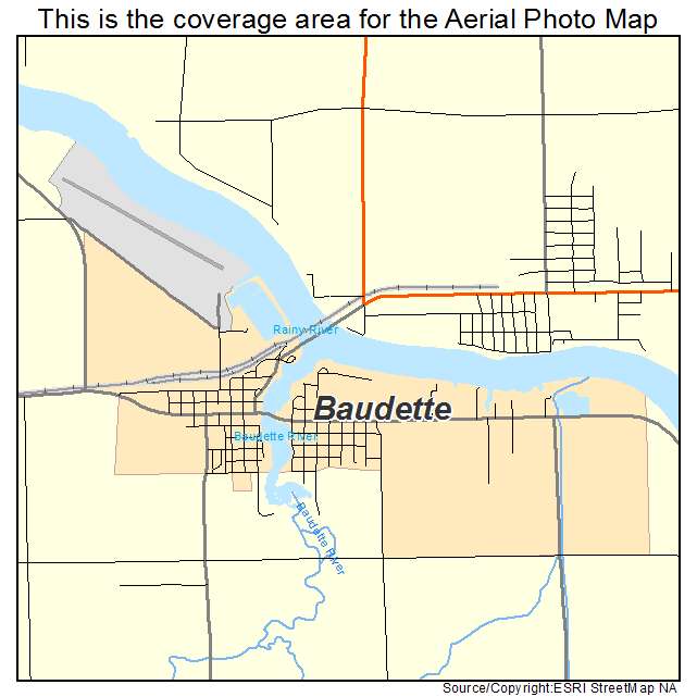 Baudette, MN location map 