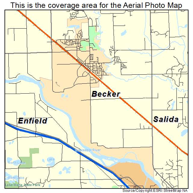 Becker, MN location map 