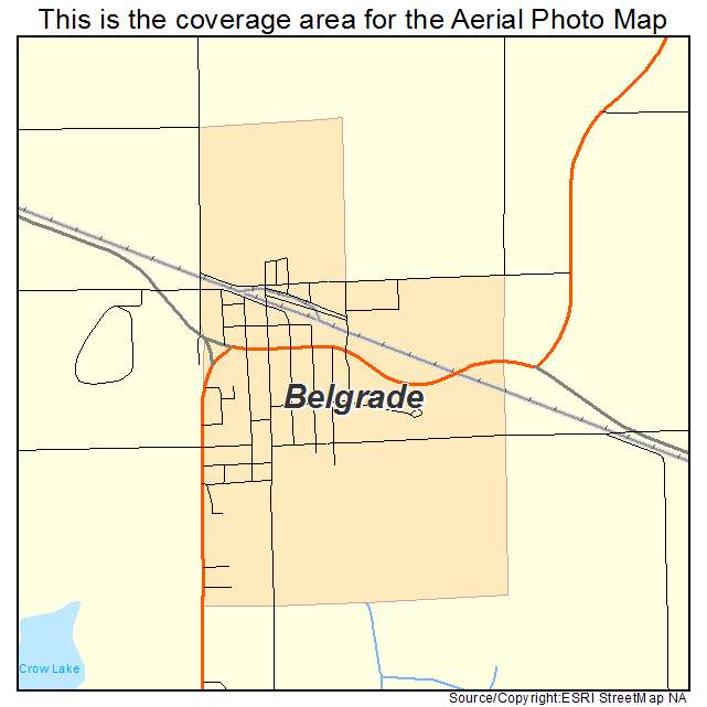 Belgrade, MN location map 