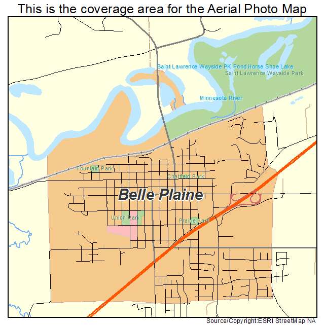 Belle Plaine, MN location map 
