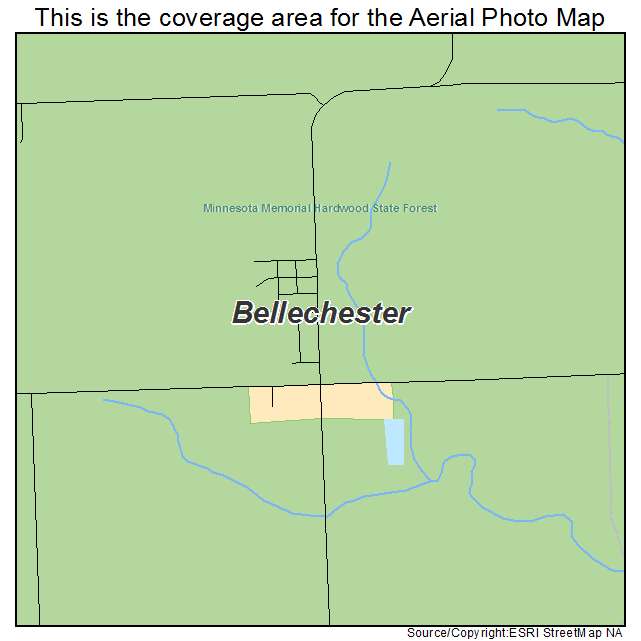 Bellechester, MN location map 