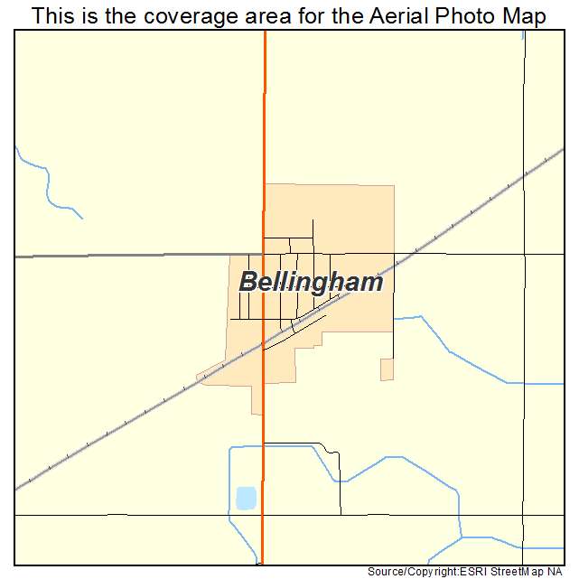 Bellingham, MN location map 