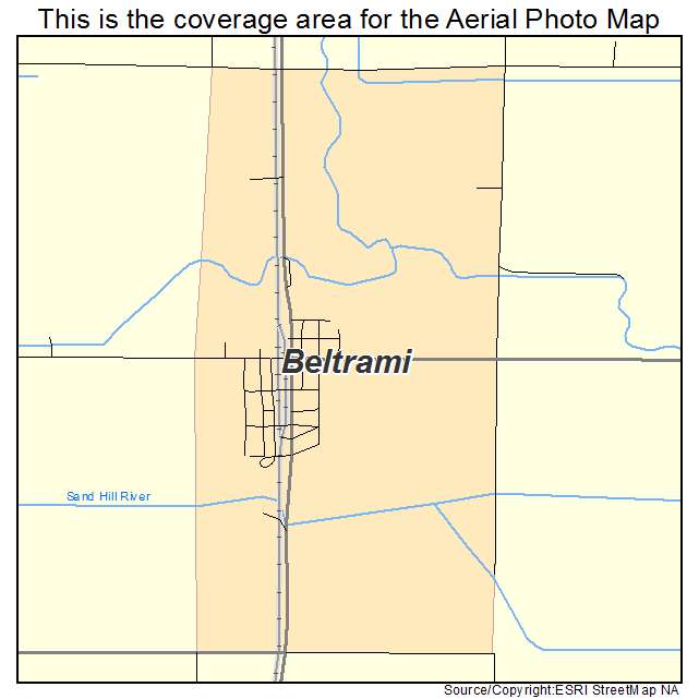Beltrami, MN location map 