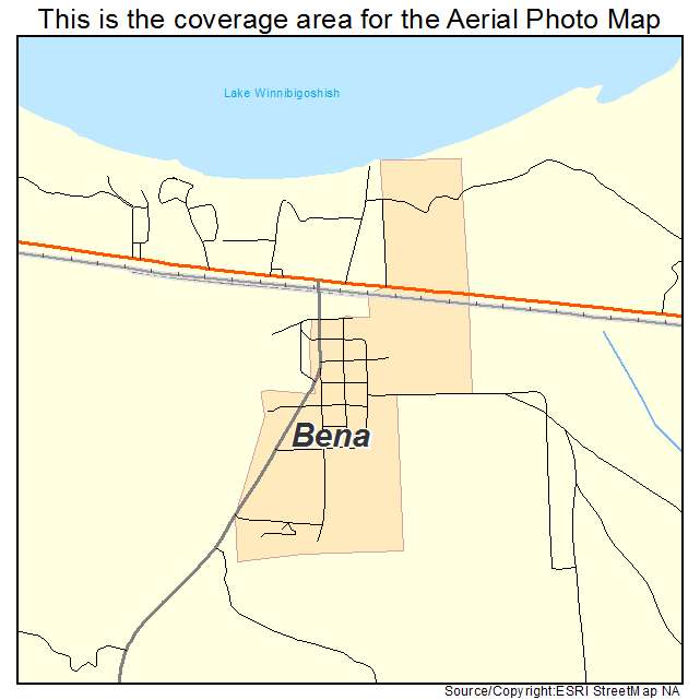 Bena, MN location map 