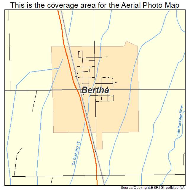 Bertha, MN location map 