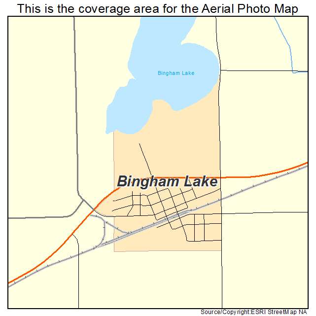 Bingham Lake, MN location map 