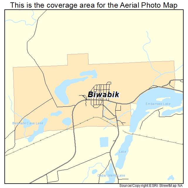 Biwabik, MN location map 