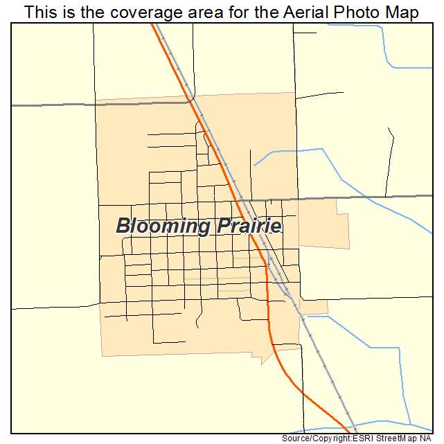 Blooming Prairie, MN location map 