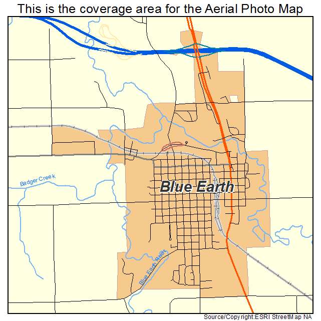 Blue Earth, MN location map 