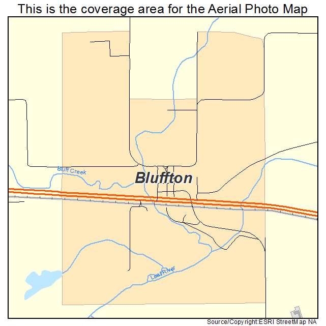 Bluffton, MN location map 