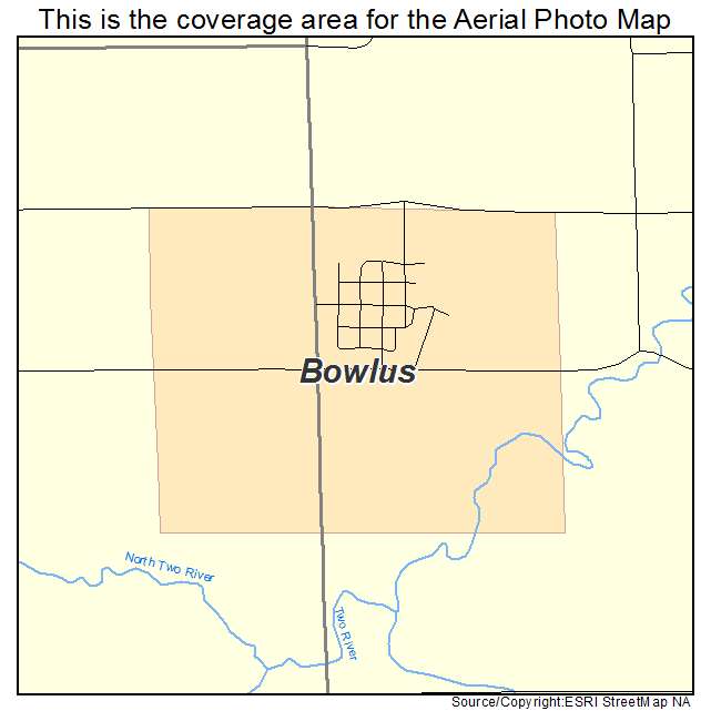 Bowlus, MN location map 