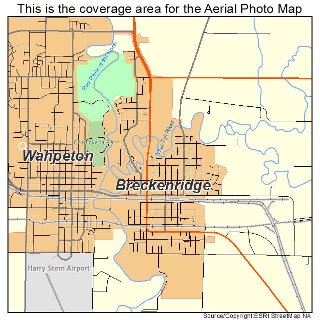 Breckenridge, MN location map 