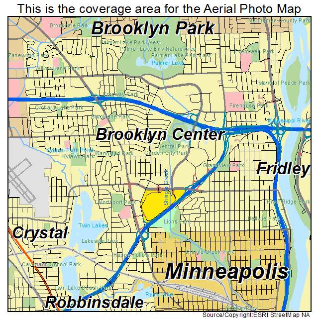 Brooklyn Center, MN location map 