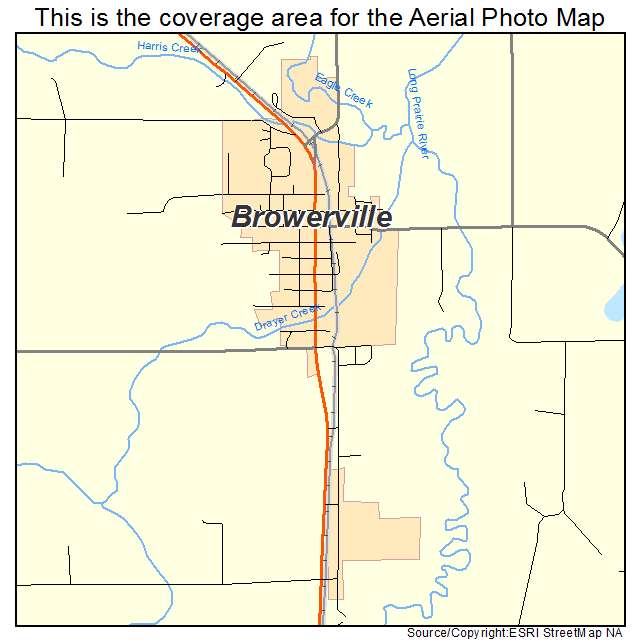 Browerville, MN location map 
