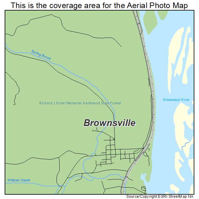 Brownsville, MN location map 