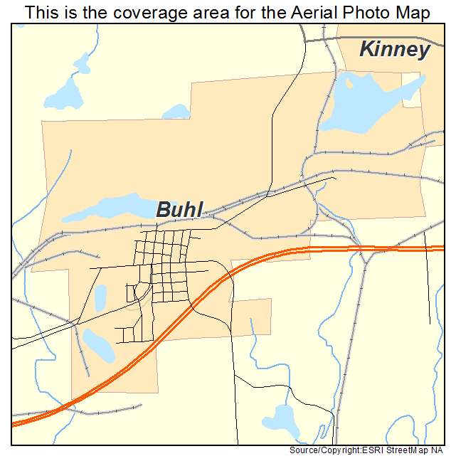 Buhl, MN location map 