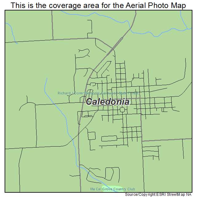 Caledonia, MN location map 