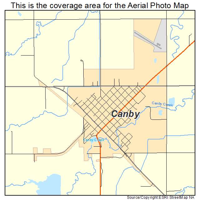 Canby, MN location map 