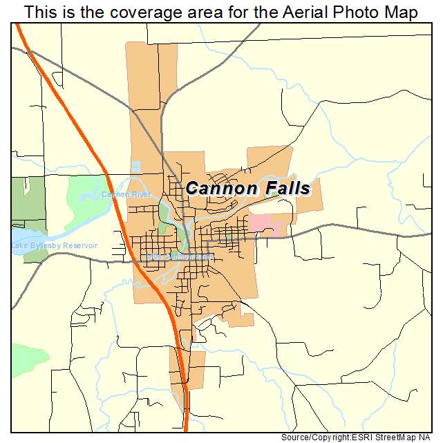 Cannon Falls, MN location map 