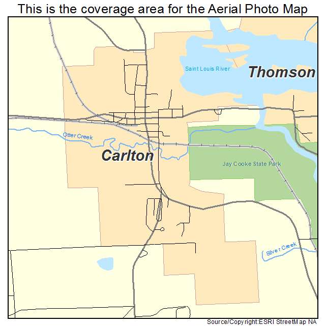 Carlton, MN location map 