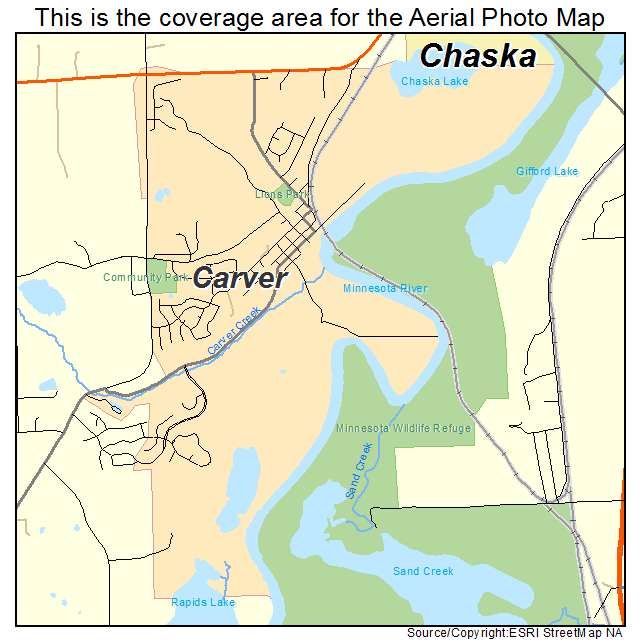 Carver, MN location map 