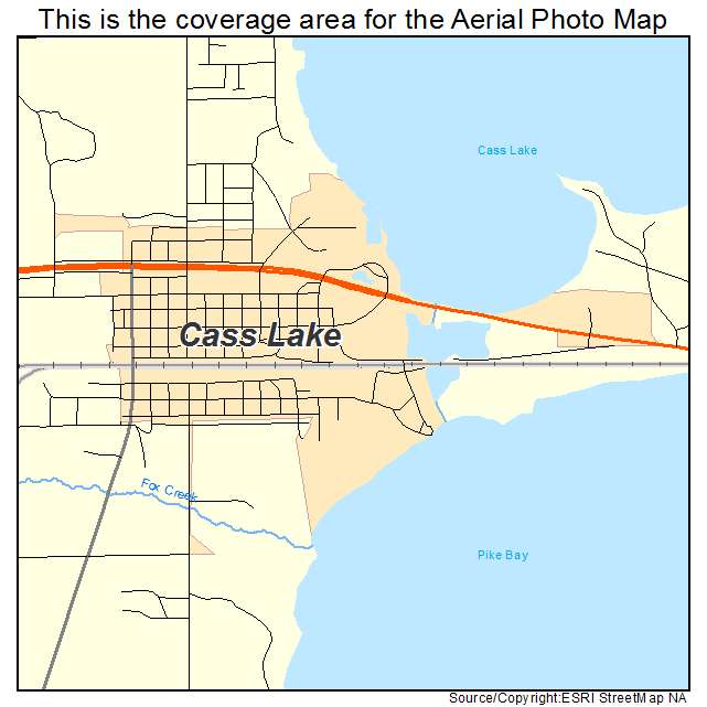 Cass Lake, MN location map 