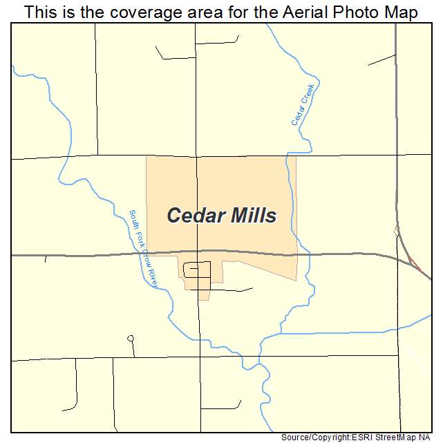 Cedar Mills, MN location map 