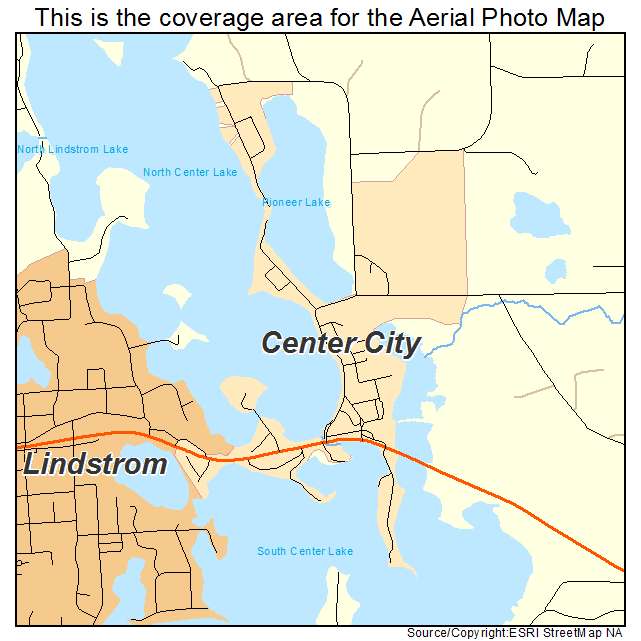 Center City, MN location map 