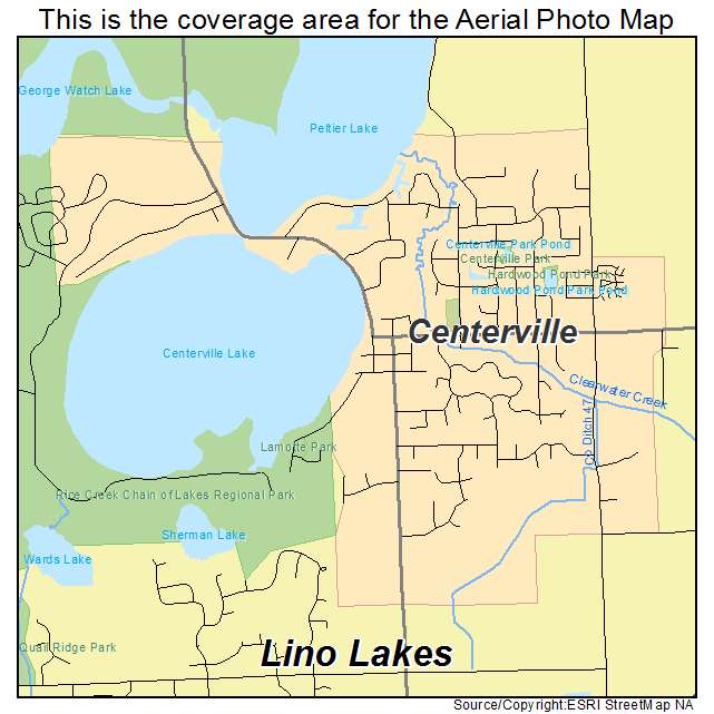 Centerville, MN location map 