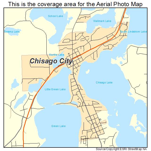 Chisago City, MN location map 