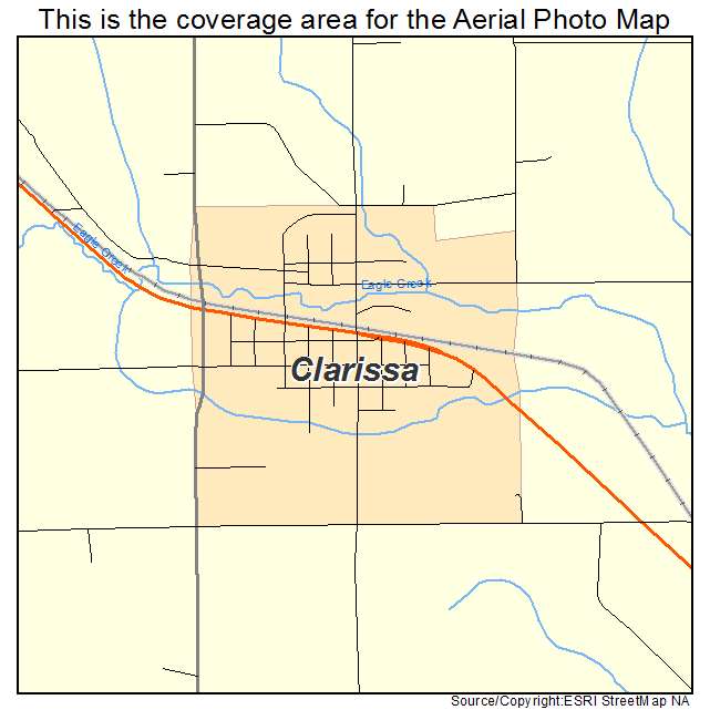 Clarissa, MN location map 