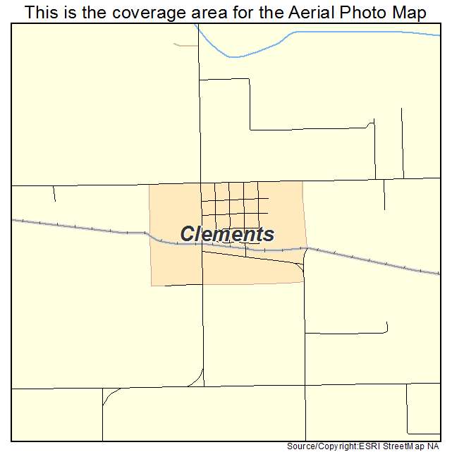 Clements, MN location map 