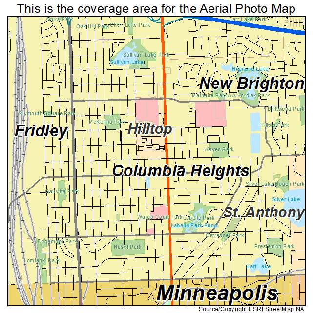 Columbia Heights, MN location map 