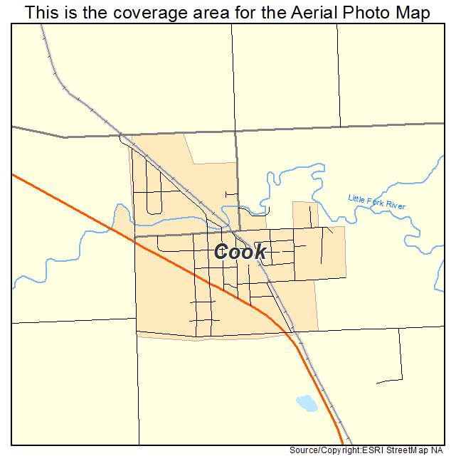 Cook, MN location map 