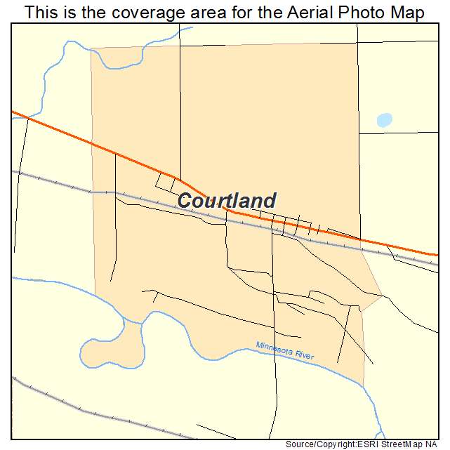 Courtland, MN location map 