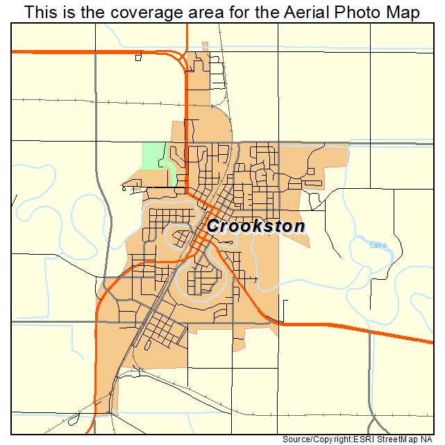 Crookston, MN location map 