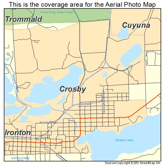 Crosby, MN location map 