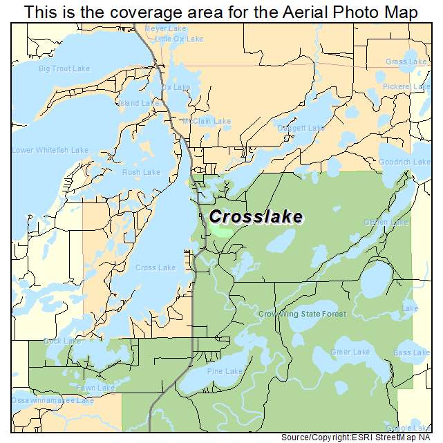 Crosslake, MN location map 