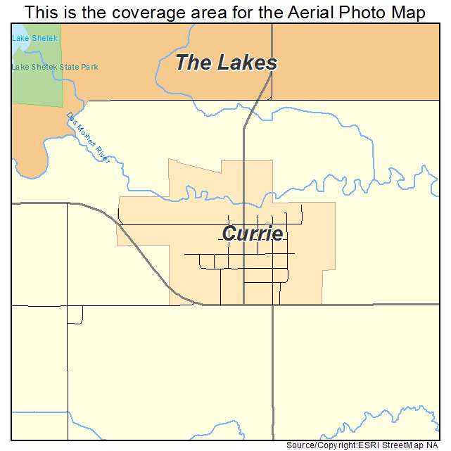 Currie, MN location map 