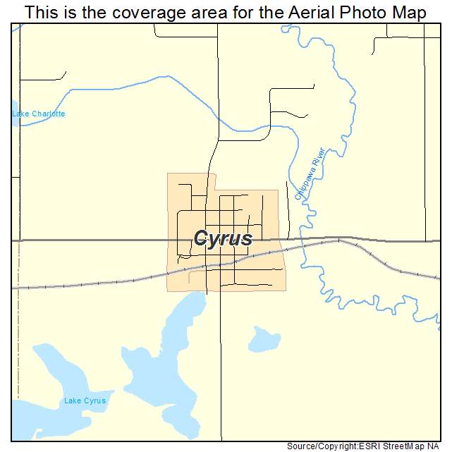 Cyrus, MN location map 