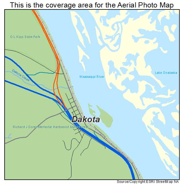 Dakota, MN location map 