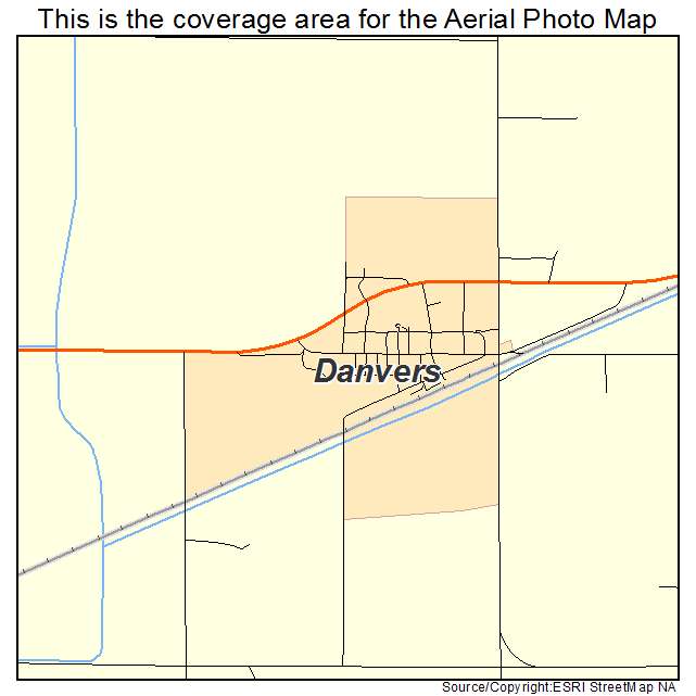 Danvers, MN location map 