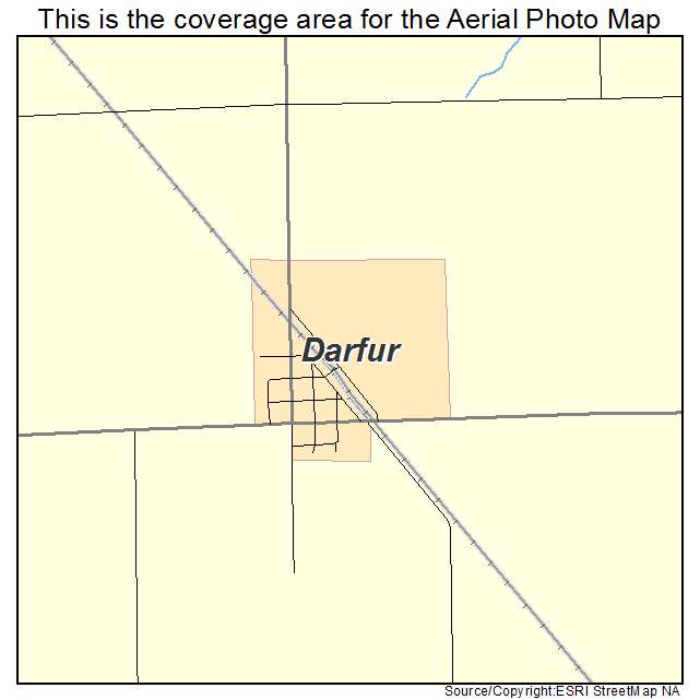 Darfur, MN location map 