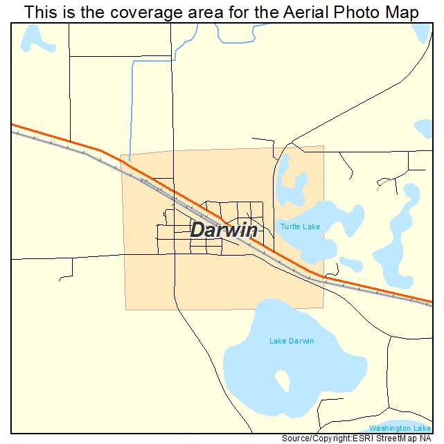 Darwin, MN location map 