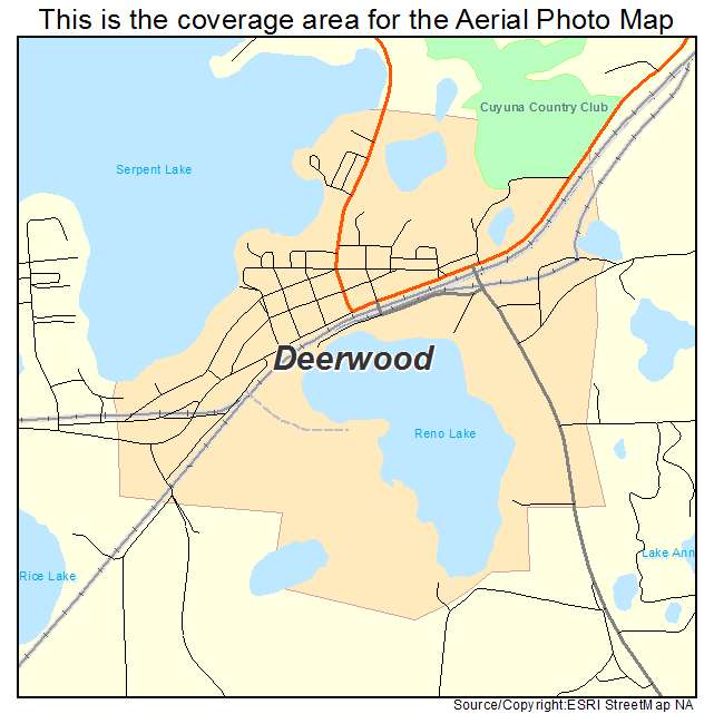 Deerwood, MN location map 