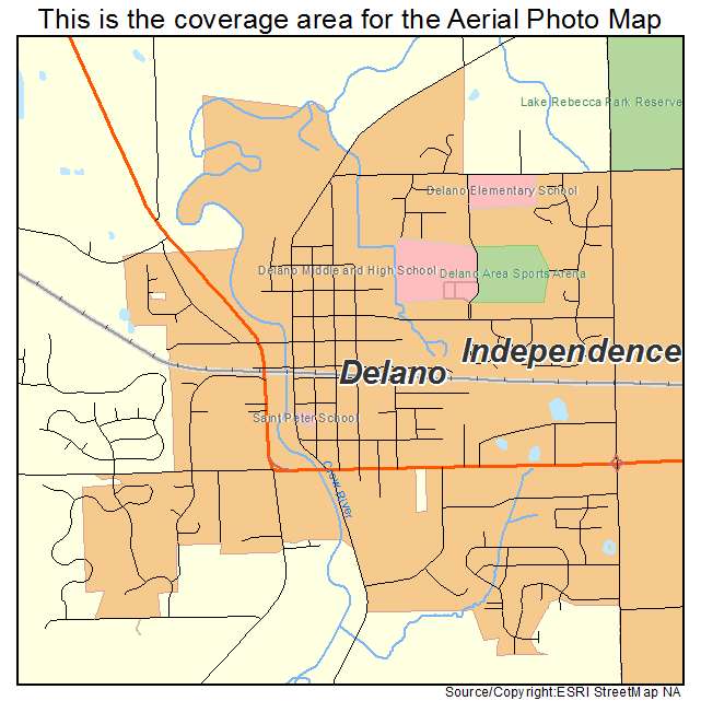 Delano, MN location map 